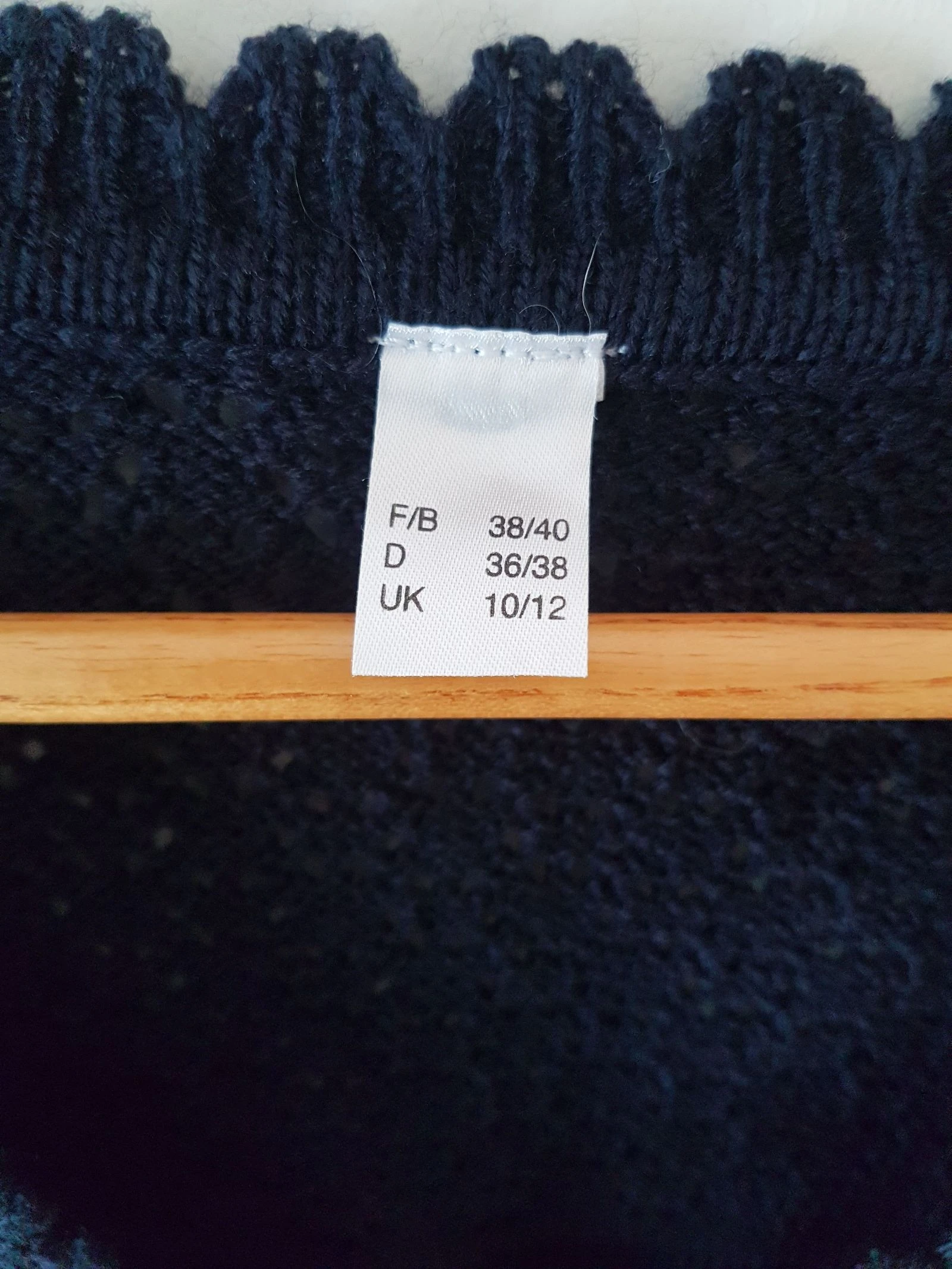 Navy blue knit vest size 38 40. – photo 2